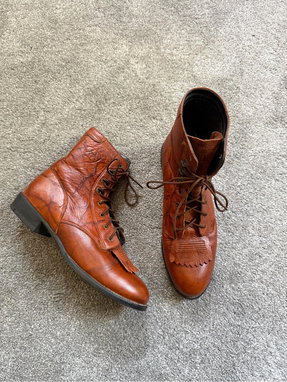 Ariat Heritage Lacer II Brown Leather Western Cowgirl Boots 33503 Women's Size 9